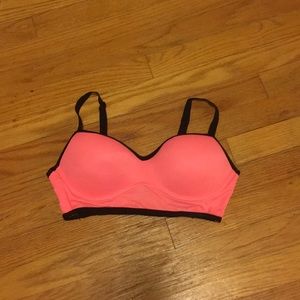 Pink push up sports bra
